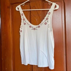 White tank with flowers
